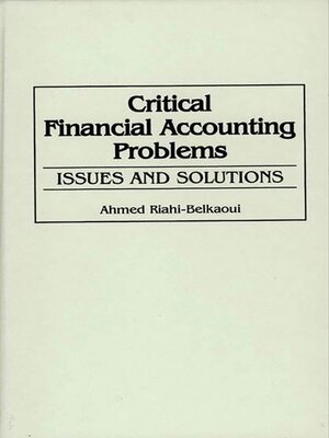 cover image of Critical Financial Accounting Problems